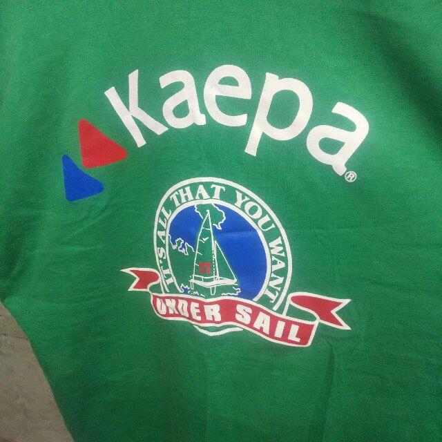 Kaepa(ケイパ)のkaepa / ケイパ ヨット Tシャツ 80s L レトロ used　緑 メンズのトップス(Tシャツ/カットソー(半袖/袖なし))の商品写真