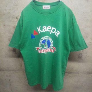 ケイパ(Kaepa)のkaepa / ケイパ ヨット Tシャツ 80s L レトロ used　緑(Tシャツ/カットソー(半袖/袖なし))