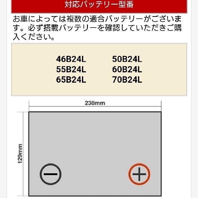 ヘキサバッテリー 65B24L 5