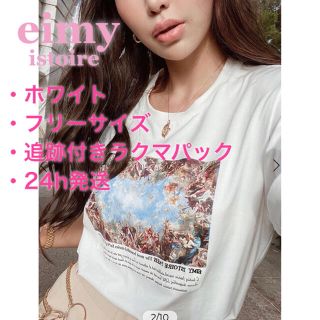 エイミーイストワール(eimy istoire)のeimyistoire  Michelangelo art プリントTシャツ 白(Tシャツ(半袖/袖なし))