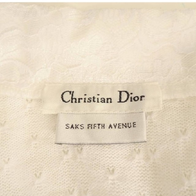 Christian Dior(クリスチャンディオール)のChristian Dior カーディガン　ヴィンテージ　レース　ディオール レディースのトップス(カーディガン)の商品写真