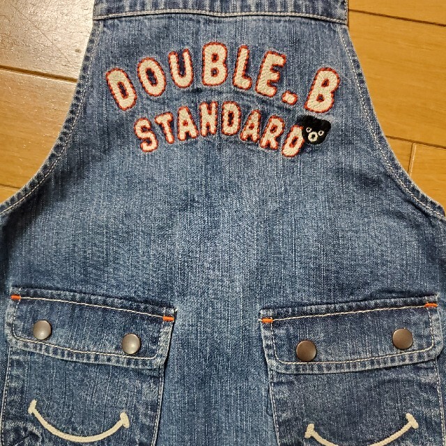 DOUBLE.B(ダブルビー)のダブルビー　ミキハウス　デニム　ジャンパースカート　100 キッズ/ベビー/マタニティのキッズ服女の子用(90cm~)(スカート)の商品写真