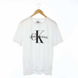 カルバンクライン(Calvin Klein)のカルバンクライン CALVIN KLEIN モノグラムTシャツ M 白 黒(Tシャツ/カットソー(半袖/袖なし))