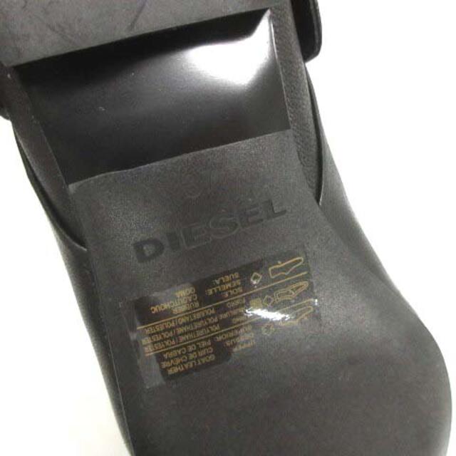 DIESEL(ディーゼル)のディーゼル パンプス ローヒール ポインテッドトゥ レザー 37 24cm 黒 レディースの靴/シューズ(ハイヒール/パンプス)の商品写真