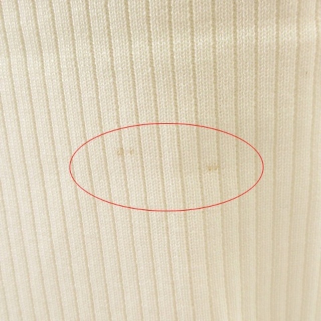CHANEL(シャネル)のシャネル ノースリーブ ニット カットソー ハイネック ココマーク 白 42 レディースのトップス(カットソー(半袖/袖なし))の商品写真