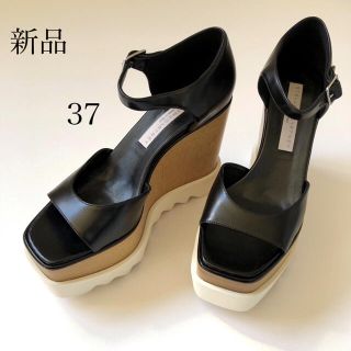 ステラマッカートニー(Stella McCartney)の新品/37 ステラ マッカートニー エリス ヒール サンダル ブラック(サンダル)