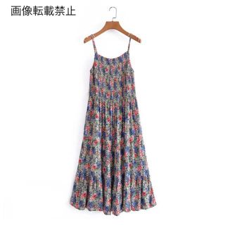 ザラ(ZARA)の🌻7月新作🏖5029◆フラワー 花柄 キャミワンピース(ひざ丈ワンピース)