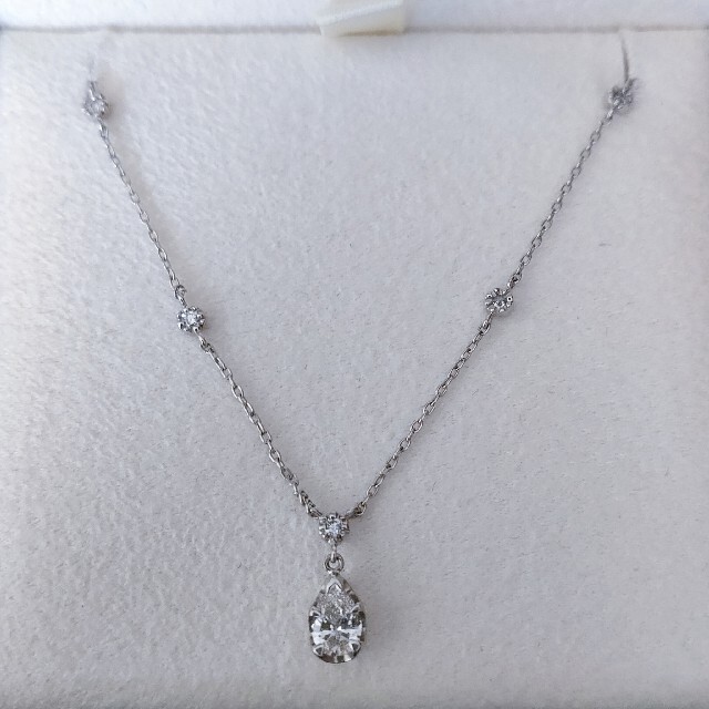 スタージュエリー ダイヤモンド ネックレス Pt950 0.20ct 2.2g