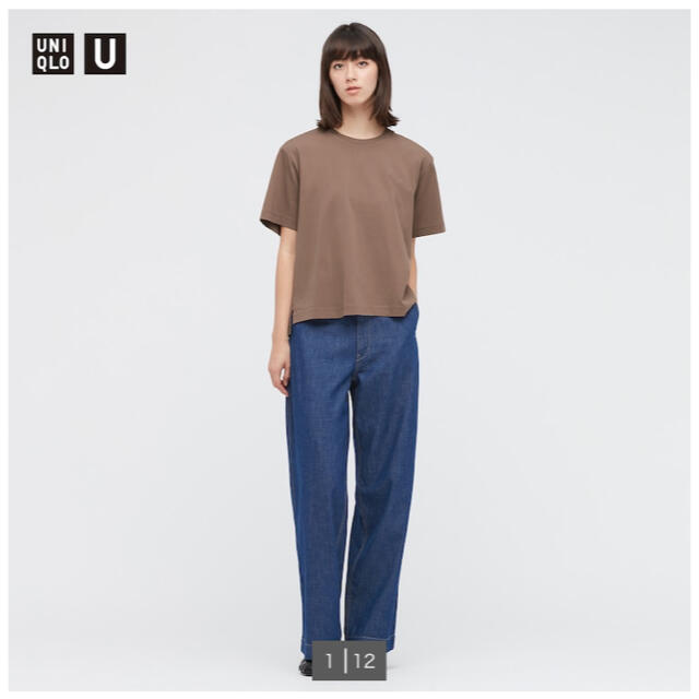 UNIQLO(ユニクロ)のマーミ様専用ページ　ユニクロU  エアリズムコットンオーバークルーネックT 白黒 レディースのトップス(Tシャツ(半袖/袖なし))の商品写真