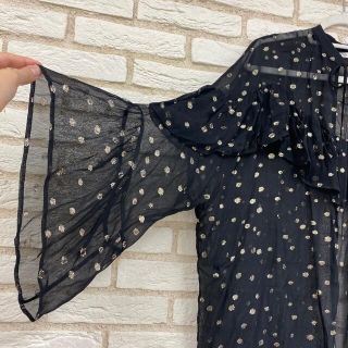 ザラ(ZARA)の新品未使用！ZARAシースルーブラウス(シャツ/ブラウス(長袖/七分))