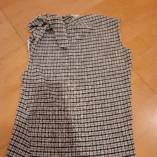 ルシェルブルーペプラムトップスチェックLecielblue