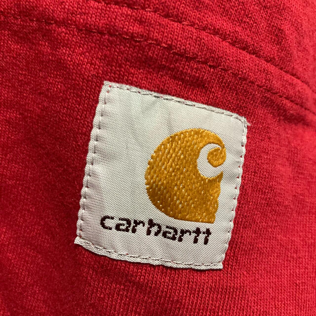 carhartt(カーハート)のCarhartt カーハート ポロシャツ 半袖 ポケット 刺繍ロゴ レッド XL メンズのトップス(ポロシャツ)の商品写真