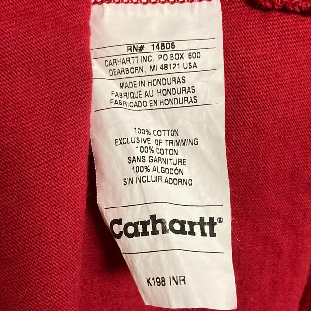 carhartt(カーハート)のCarhartt カーハート ポロシャツ 半袖 ポケット 刺繍ロゴ レッド XL メンズのトップス(ポロシャツ)の商品写真