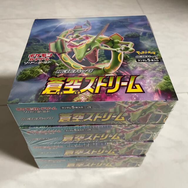 ポケモン(ポケモン)の蒼空ストリーム　ポケモンカード　4box シュリンク付 エンタメ/ホビーのトレーディングカード(Box/デッキ/パック)の商品写真