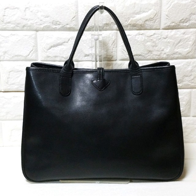 美品 ロンシャン レザー トートバッグ ハンドバッグ 黒 LONGCHAMP 美品 ロンシャン レザー トートバッグ ハンドバッグ 黒 LONGCHAMP