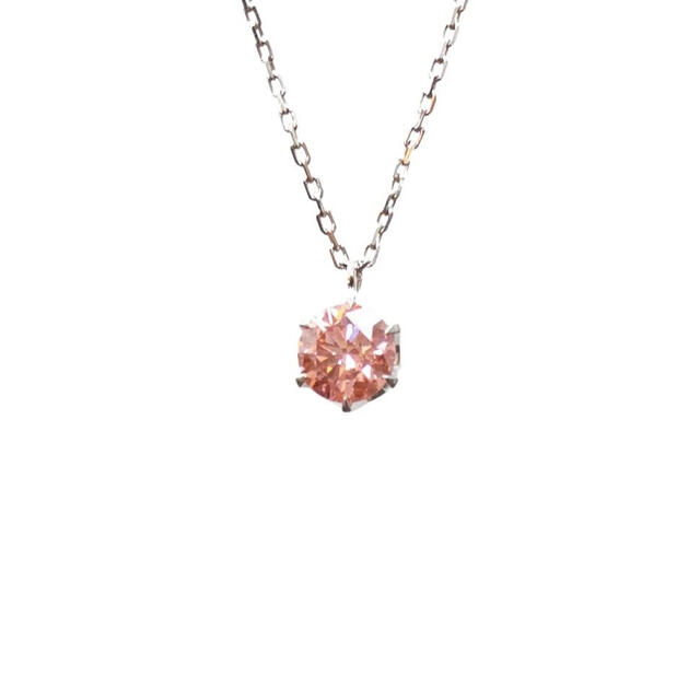 ラボグラウンダイヤモンド　ピンクダイヤ　0.57ct ネックレス