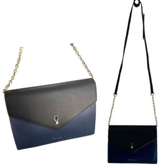 Paul Smith - 新品♡本革 レザー ネイビー ショルダーバッグ キーホールエンベロープ 19,980円