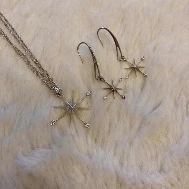 STAR JEWELRY(スタージュエリー)のかな様専用　スタージュエリー　ネックレス　ピアス　sv925 星 レディースのアクセサリー(ピアス)の商品写真