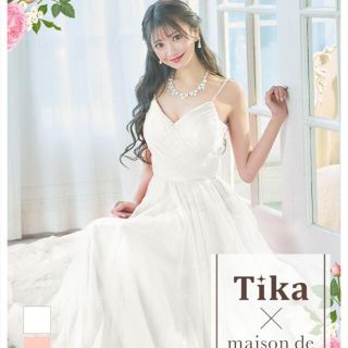 ジュエルズ(JEWELS)のtika 白　ドレス　キャバクラ(ロングドレス)