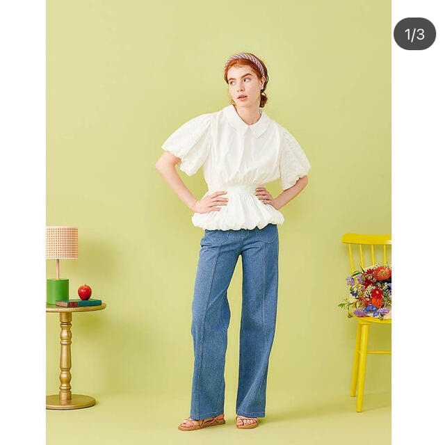 値下げ中！poppy あさぎーにょballon blouse (white) レディースのトップス(シャツ/ブラウス(長袖/七分))の商品写真