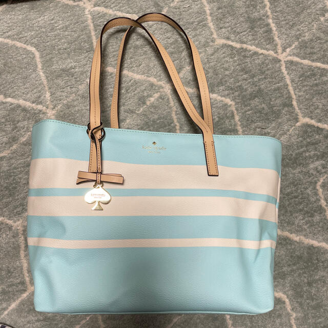 【Kate spade】ブルーボーダーバッグ