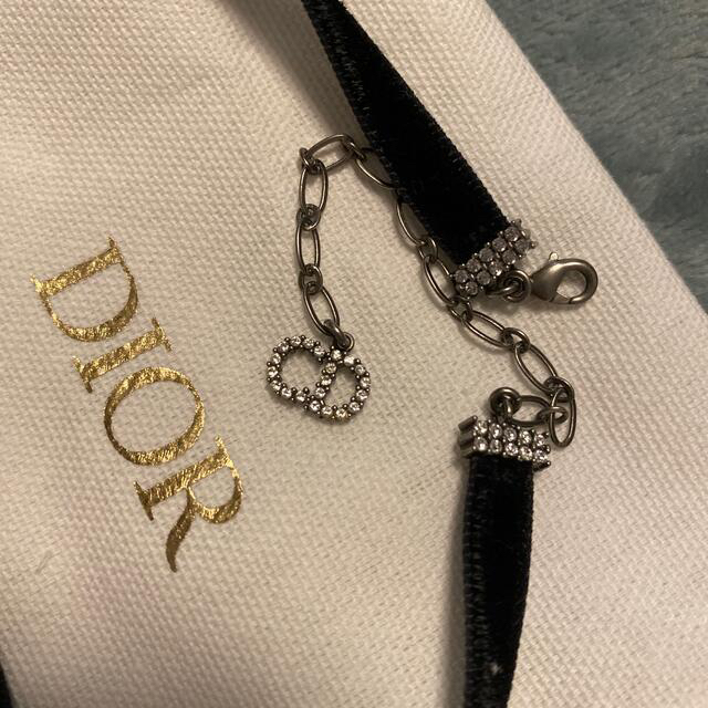 Dior(ディオール)のDIOR dior チョーカー メタル・ベルベットリボン・クリスタル レディースのアクセサリー(ネックレス)の商品写真