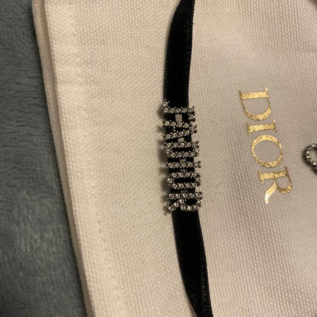 Dior(ディオール)のDIOR dior チョーカー メタル・ベルベットリボン・クリスタル レディースのアクセサリー(ネックレス)の商品写真