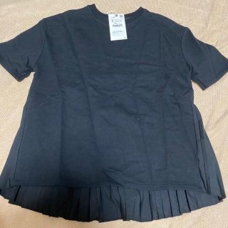 ザラ(ZARA)の新品ZARA‼︎コントラストプリーツTシャツ(Tシャツ(半袖/袖なし))