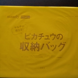 ポケモン(ポケモン)のsteady.10月号  ピカチュウに収納バッグ(小物入れ)