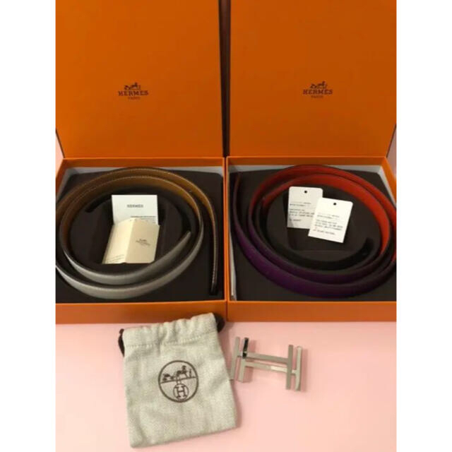 愛用 Hermes - ベルト（金具バックル×1、ベルト×2） 【新古品、美品 ...