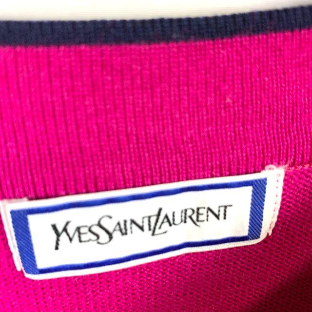Saint Laurent(サンローラン)のYVES SAINT LAURENT VINTAGE ロゴ刺繍　ニット レディースのトップス(ニット/セーター)の商品写真