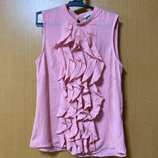 エイチアンドエム(H&M)の美品 H&M レディース ピンク フリル ブラウス✩.*˚(シャツ/ブラウス(半袖/袖なし))