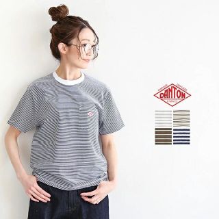 ダントン(DANTON)の【2021春夏商品】38 　空紡天竺ポケットボーダーTシャツ(Tシャツ(半袖/袖なし))