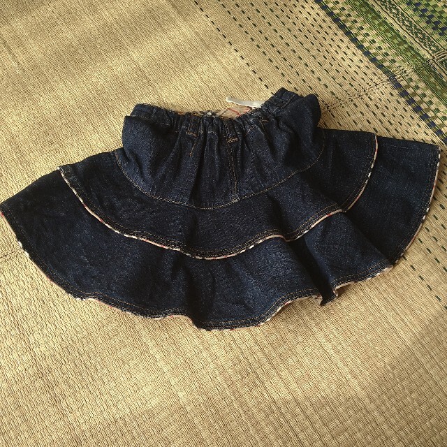 値下げ♫デニムスカート　120 キッズ/ベビー/マタニティのキッズ服女の子用(90cm~)(スカート)の商品写真