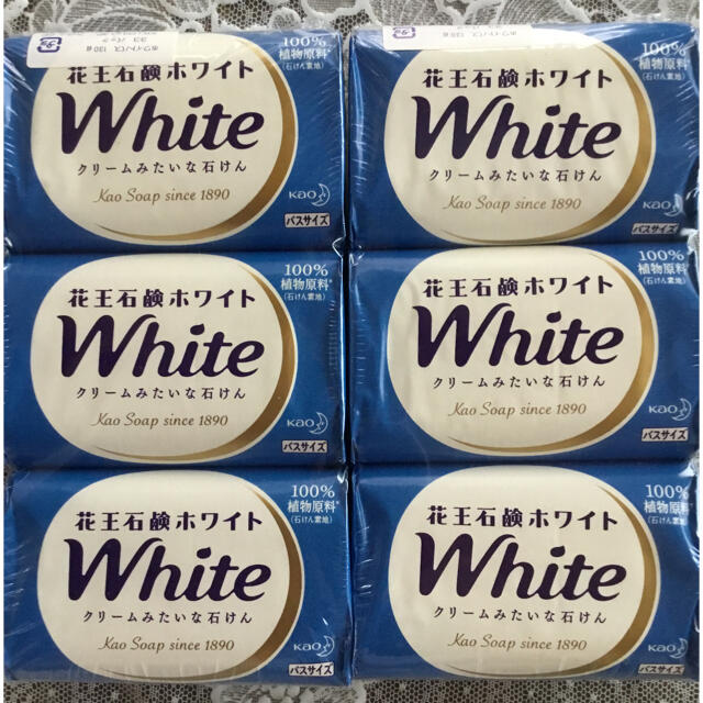 花王 石鹸 ホワイト バスサイズ 130g X6個セット 花王 石鹸 ホワイト バスサイズ 130g X6個セット
