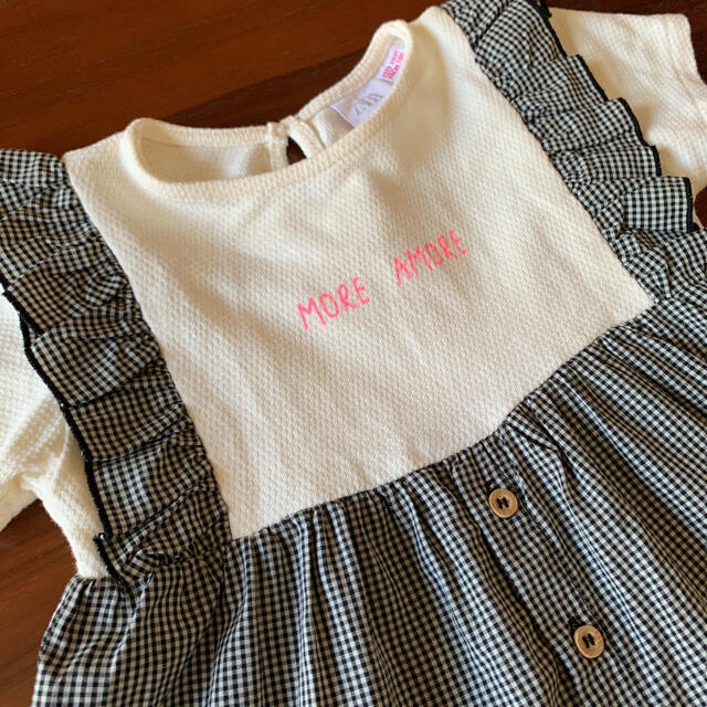 ZARA(ザラ)のZARA ザラ　半袖　ワンピース　18-24m キッズ/ベビー/マタニティのキッズ服女の子用(90cm~)(ワンピース)の商品写真