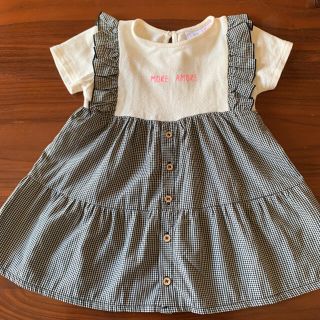 ザラ(ZARA)のZARA ザラ　半袖　ワンピース　18-24m(ワンピース)