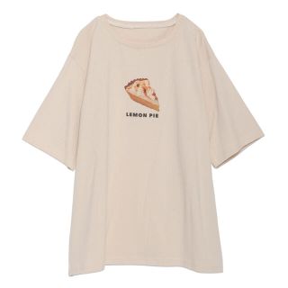 ルビー アンド ユー(RUBY AND YOU)のルビーアンドユー　レモンパイTシャツ　イエローベージュ プリントTシャツ(Tシャツ(半袖/袖なし))