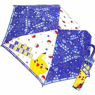 サンエックス(サンエックス)のポケットモンスター　折りたたみ傘　子供用　ポップ　安全ろくろ　耐風骨　梅雨(傘)
