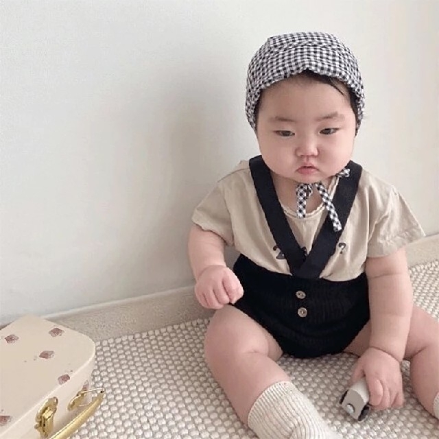 ストラップ付きかぼちゃパンツ サスペンダー 韓国子供服 赤ちゃん