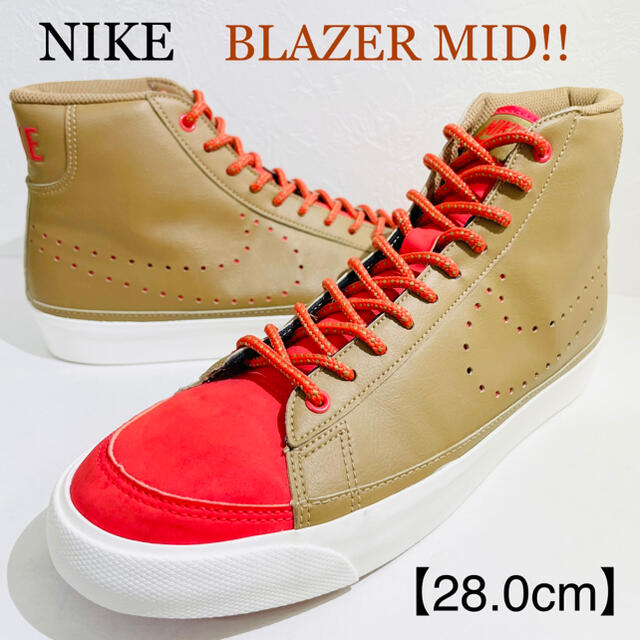 NIKE(ナイキ)のNIKE★BLAZER/ブレイザー・ブレーザー★ベージュ×オレンジ★28.0cm メンズの靴/シューズ(スニーカー)の商品写真