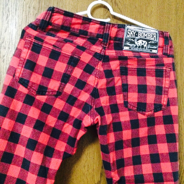 赤チェックパンツ 赤チェックパンツ