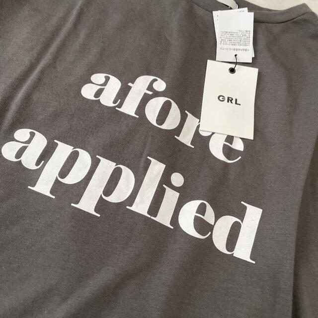 GRL(グレイル)のGRL ze430 afore applied ロゴTシャツ レディースのトップス(Tシャツ(半袖/袖なし))の商品写真