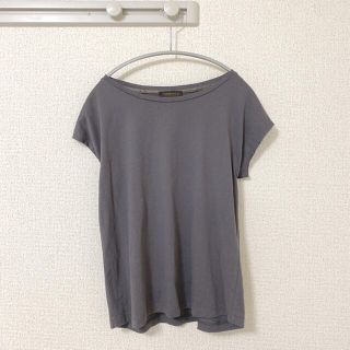 トゥモローランド(TOMORROWLAND)のトゥモローランド　Tシャツ　カットソー　トップス　チャコールグレー　ノースリーブ(Tシャツ(半袖/袖なし))