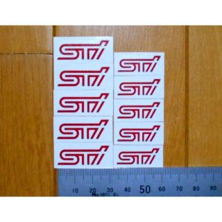 STI 赤 大小 各5枚(車外アクセサリ)