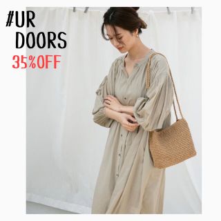 アーバンリサーチドアーズ(URBAN RESEARCH DOORS)の★新品未使用タグ付き★UR DOORS＊コットンボイルギャザーワンピース(ロングワンピース/マキシワンピース)