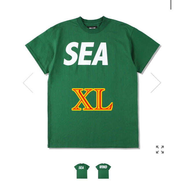 SEA S/S T-SHIRT / GREEN-WHITE XL