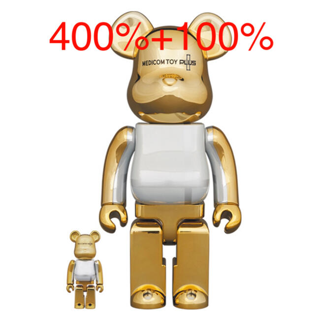 BE@RBRICK PLUS GOLD CHROME Ver. 400%100%