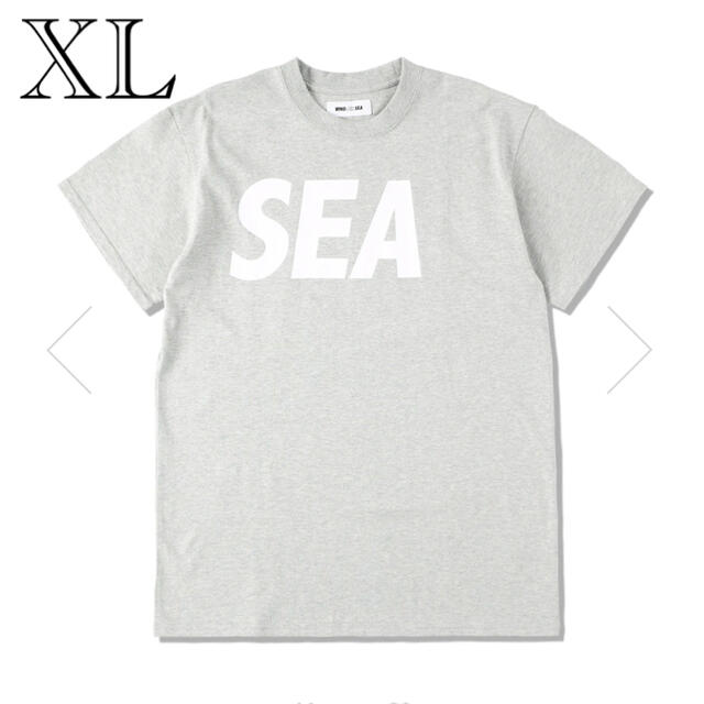 SEA(シー)のWIND AND SEAウィンダンシーSEAロゴTシャツグレー×白XL メンズのトップス(Tシャツ/カットソー(半袖/袖なし))の商品写真