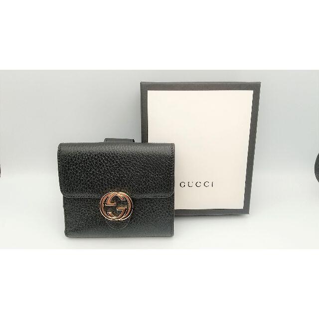 GUCCI - 美品【グッチ】Wホック財布 インターロッキングG 598167